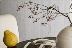 MCM Flexible Stone Panel – White Linear Ribbed Stone