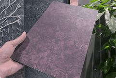 MCM Gilded Wall Panel – Circuit-Embossed Metallic Violet