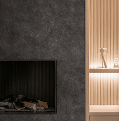 MCM Gilded Wall Panel – Swirled Charcoal Suede
