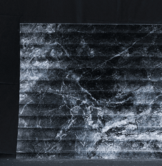 MCM Flexible Stone Panel – Dark Marble Blue 3D Fluted