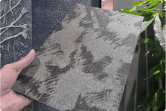 MCM Gilded Metallic Panel – Charcoal Ink