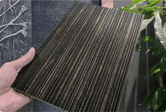 MCM Gilded Wall Panel – Fluted Bronze Stripe