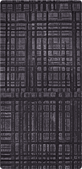 MCM Gilded Wall Panel – Crosshatch Grid Metallic Charcoal