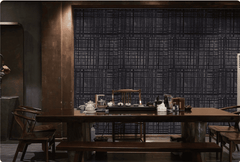 MCM Gilded Wall Panel – Crosshatch Grid Metallic Charcoal