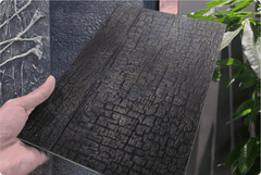 MCM Flexible Stone Panel – Charred Wood Grain