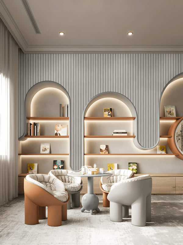 Educational Space | Arched Flexible Ribbed Wall