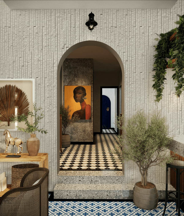 Hospitality Interior | Flexible Ribbed Panels