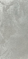  Satin Platinum metallic flexible wall panel – vertical panel view showing cool silver hammered foil surface with fine iridescent texture and subtle shimmer, white background rounded corners